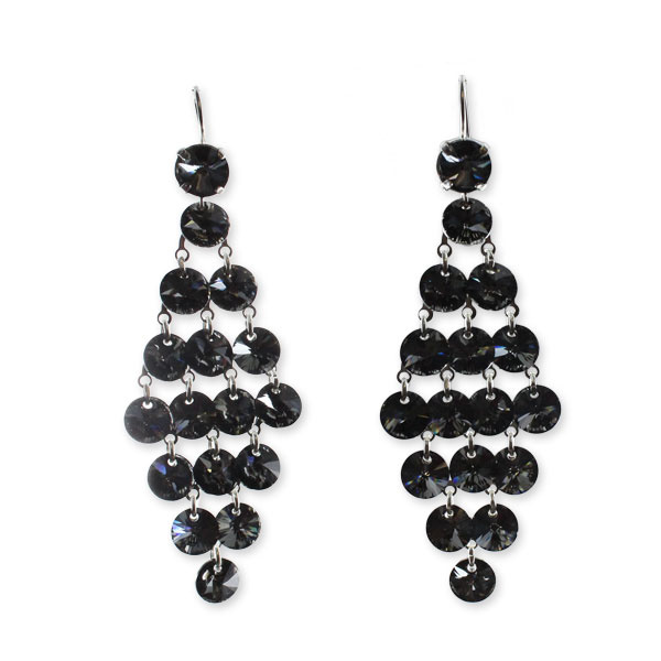 Boucles d'oreilles pyramide de perles bleu et turquoise