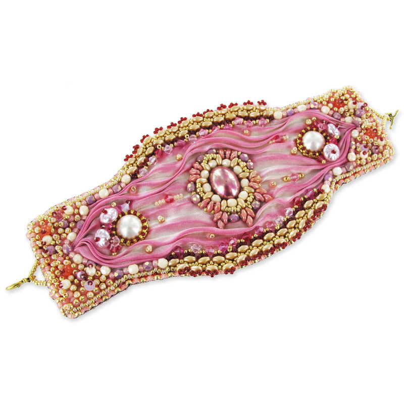 Bracelet Shibori broderie de perles Miyuki et Superduo