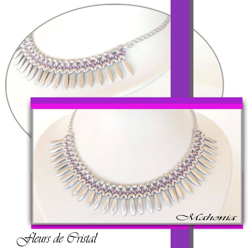 Collier Mahonia Dagues SuperDuo et O Bead Collier Mahonia Dagues SuperDuo et O Bead