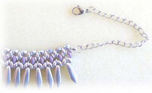 Collier Mahonia Dagues SuperDuo et O Bead : Etape 10