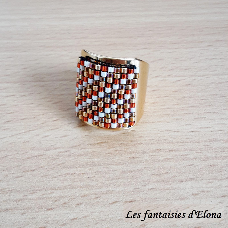 Bague tissage de Miyuki Delicas Bague tissage de Miyuki Delicas