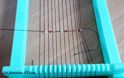 Bague tissage de Miyuki Delicas : Etape 6 Bague tissage de Miyuki Delicas : Etape 6