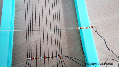 Bague tissage de Miyuki Delicas : Etape 8 Bague tissage de Miyuki Delicas : Etape 8