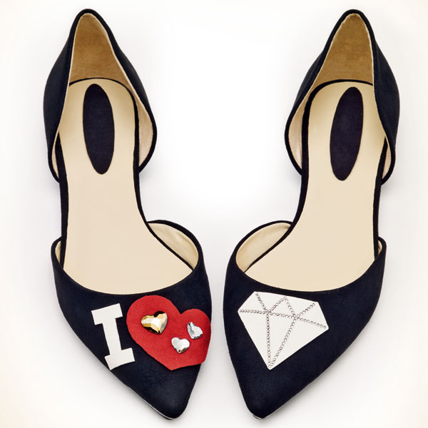 Shoe embellishment I love Crystal customisation de chaussures Perles & Co