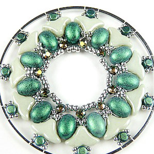 DIY Miroir de poche en perles en verre par Puca® : Etape 16