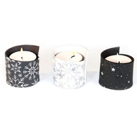 bougie de noel bleu et blanc