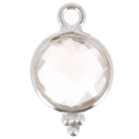 pendentif rond cristal de roche
