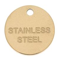 pendentif acier inox doré