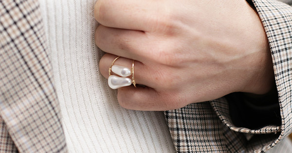 DIY Bague gold filled (or laminé) et perles irrégulières nacrées PureCrystal DIY Bague gold filled (or laminé) et perles irrégulières nacrées PureCrystal