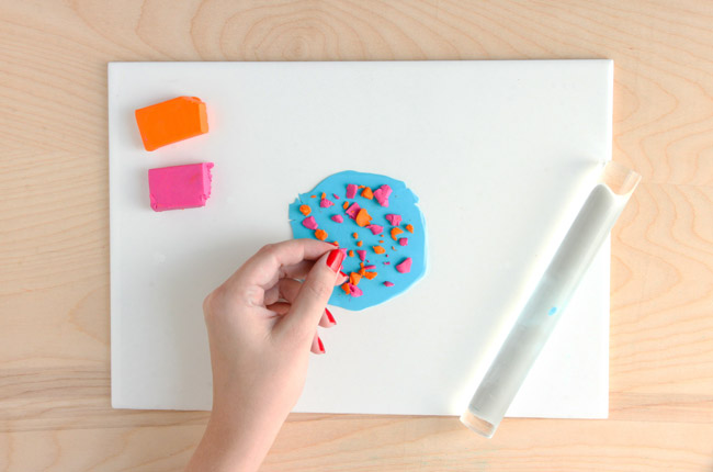 Orecchini Pendenti Tondi Fimo Perles Co