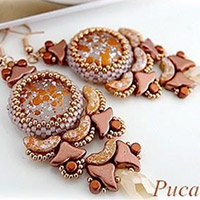 Boucles d'oreilles Ho ! avec perles en verre par Puca