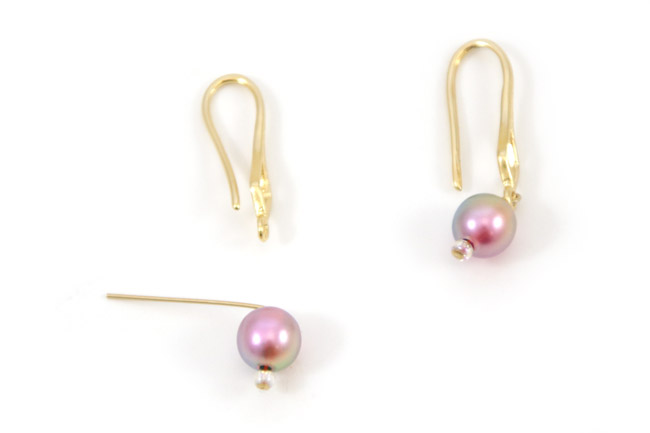 DIY Boucles d'oreilles pendantes simples perles Miyuki couleurs du ciel couchant : Etape 1