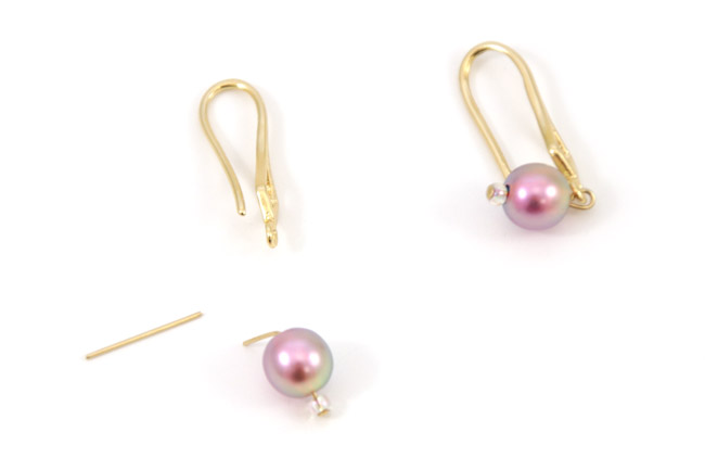 DIY Boucles d'oreilles pendantes simples perles Miyuki couleurs du ciel couchant : Etape 2