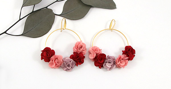Fleurs En Tissu à Faire Soi Même Creoles Fleurs En Tissu Perles Co