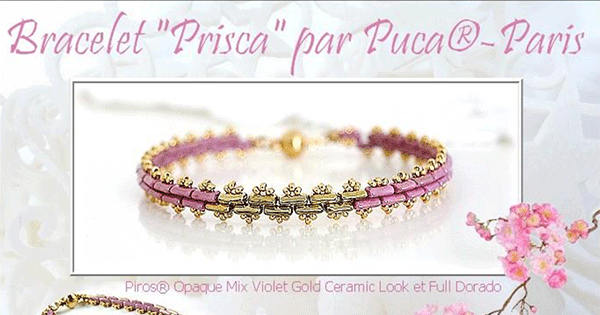 Bracelet et sautoir Prisca en perles en verre Piros par Puca