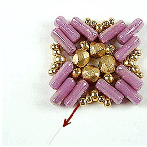 Bracelet Pepita perles en verre Piros par Puca : Etape 9