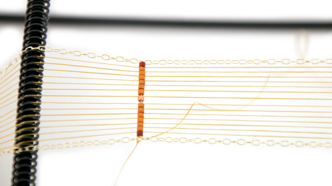 Tutoriel Bracelet manchette en perles miyuki couleurs briques : Etape 5 Tutoriel Bracelet manchette en perles miyuki couleurs briques : Etape 5