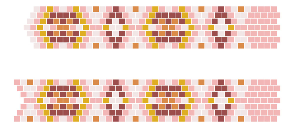 Schéma Tuto Petits Bracelets Miyuki en Peyote embouts de tissage spéciaux