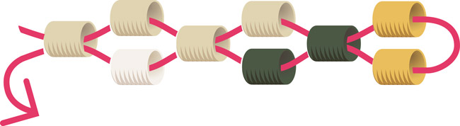 Bracelet Manchette tissée Miyuki Attrape-rêves : Etape 3