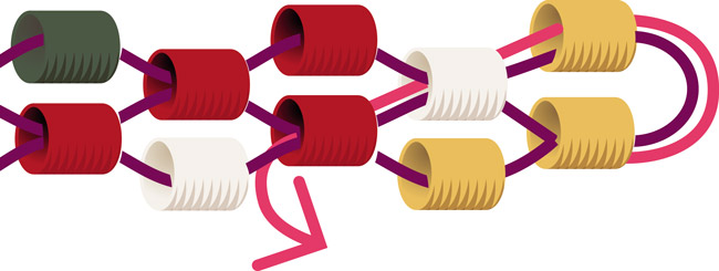 Bracelet Manchette tissée Miyuki Attrape-rêves : Etape 8