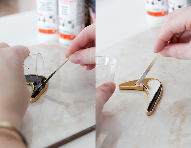 DIY Broche toucan en résine avec du fil d'aluminium plat : Etape 5