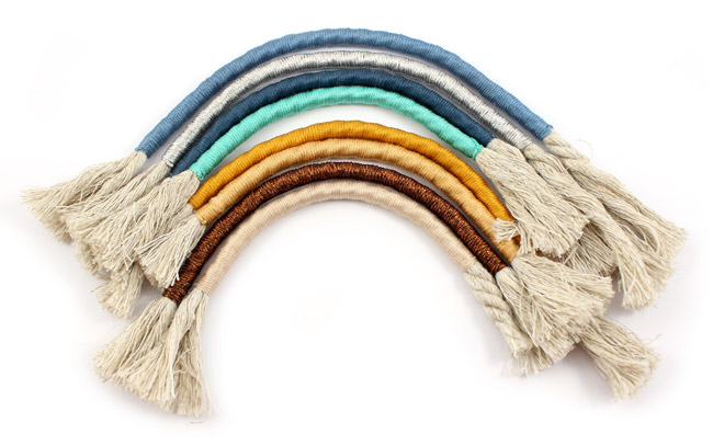 Décoration Murale Macramé Arc-en-ciel – Tissée Main En Coton, Pompons Colorés, Pour Chambre Bébé Ou Salon
