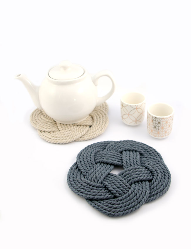 Schéma DIY Dessous-de-plat en corde nœud de piton