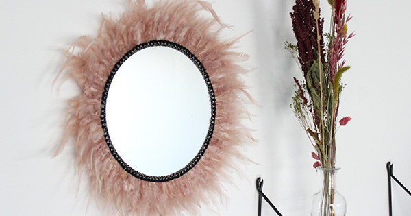 DIY Miroir Juju hat en plumes