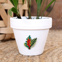 Tejiendo la planta tropical de Miyuki en Brick Stitch