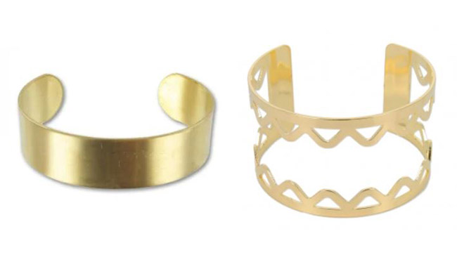 manchettes en laiton