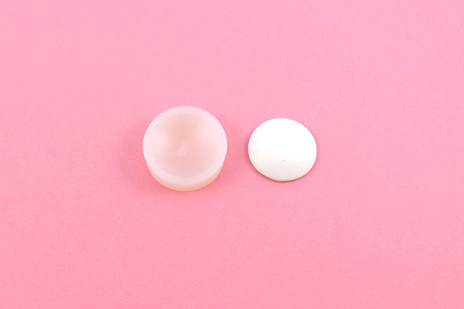Cabochon fimo avec moule silicone