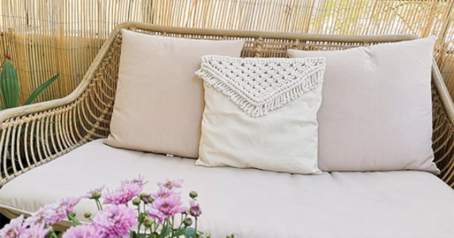 ttoriel coussin macram&eacute;