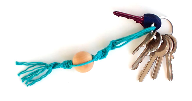 diy porte-cl&eacute;s en macram&eacute;
