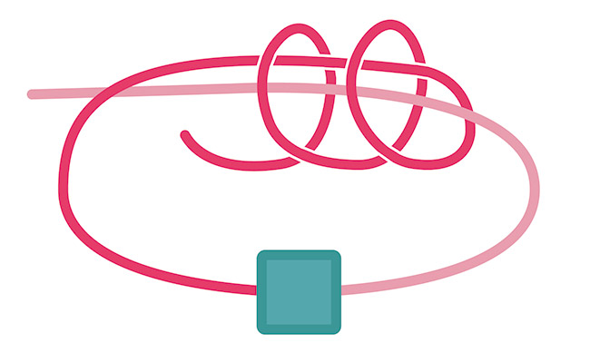 noeud coulissant double &eacute;tape 1