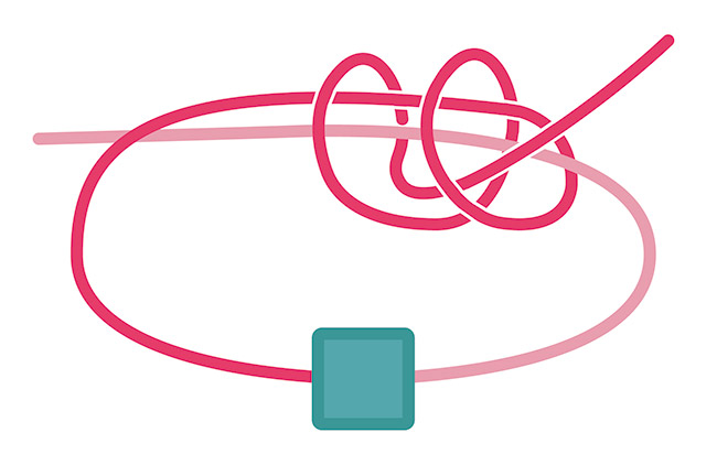 noeud coulissant double &eacute;tape 2