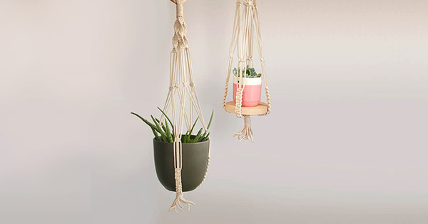 DIY Suspension macramé en corde pour plantes ou pot de fleurs