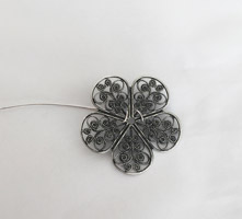 Peigne barrette argenté avec cristaux PureCrystal : Etape 1