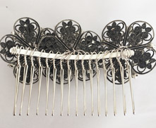 Peigne barrette argenté avec cristaux PureCrystal : Etape 3