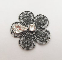 Peigne barrette argenté avec cristaux PureCrystal : Etape 5