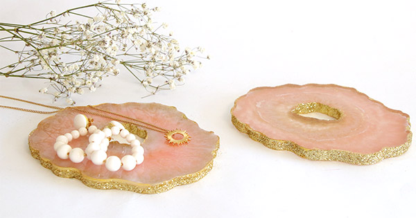 Schéma Géode tranche d'agate en résine