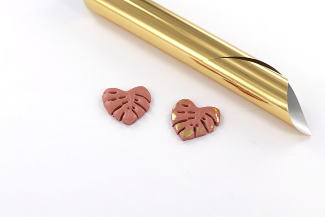 Boucles d'oreilles polymère et foils : Etape 3