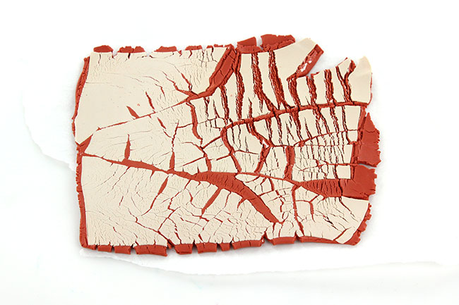 Boucles d'oreilles effet craquelé en pâte polymère : Etape 4