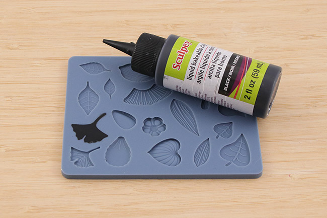 Boucles d'oreilles polymère raku et gingko : Etape 6