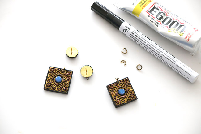 Boucles d'oreilles en polymère liquide : Etape 10