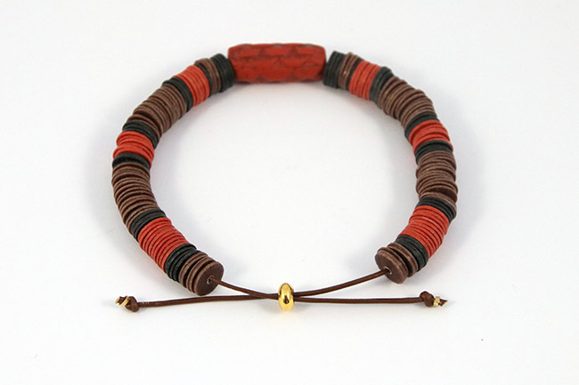 Bracelet Heishi en Fimo cuir : Etape 8