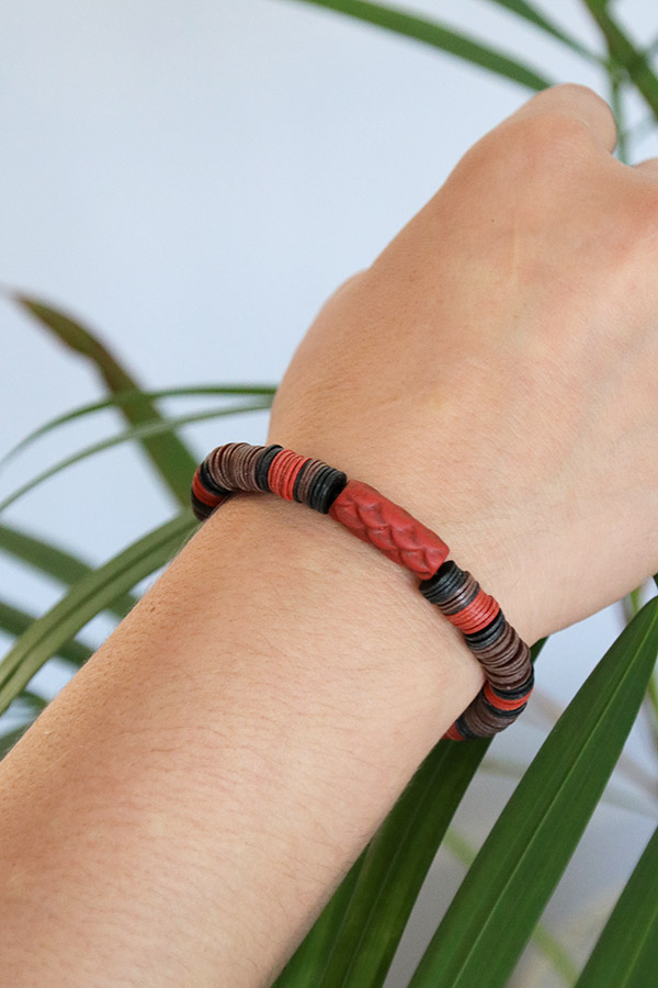 Schéma Bracelet Heishi en Fimo cuir