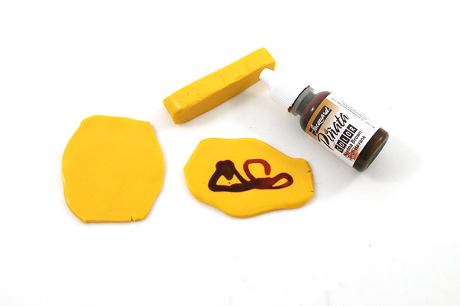 Collier perles cloisonnées en pâte polymère imitation faux ambre : Etape 1