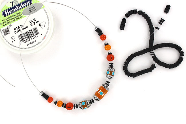 Collier perles cloisonnées en pâte polymère imitation faux ambre : Etape 13