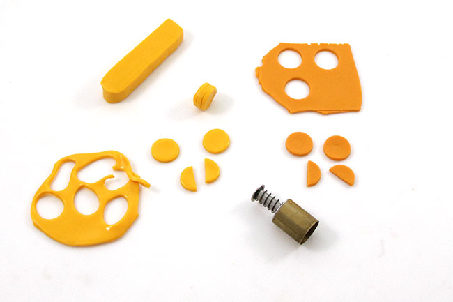 Collier perles cloisonnées en pâte polymère imitation faux ambre : Etape 3