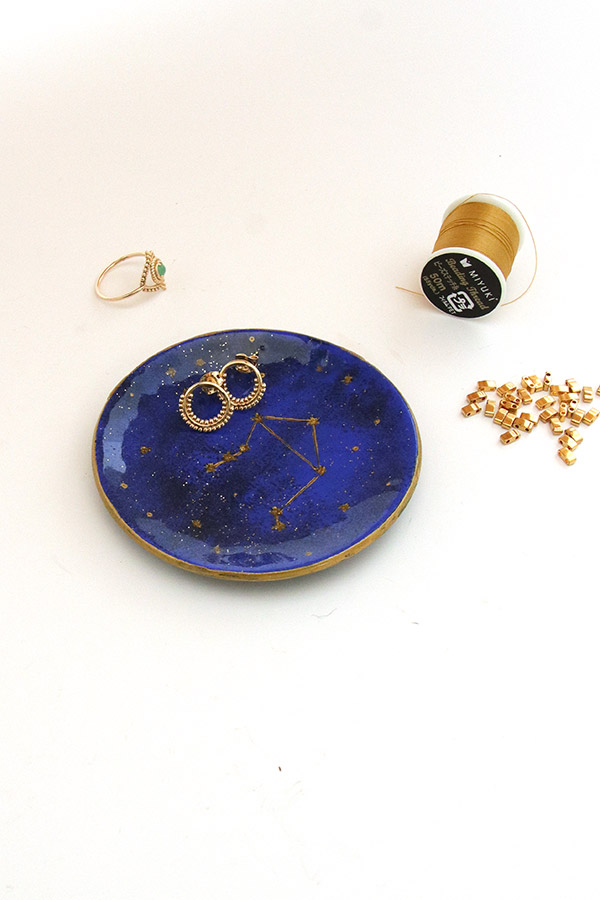 Schéma Coupelle constellation en pâte polymère